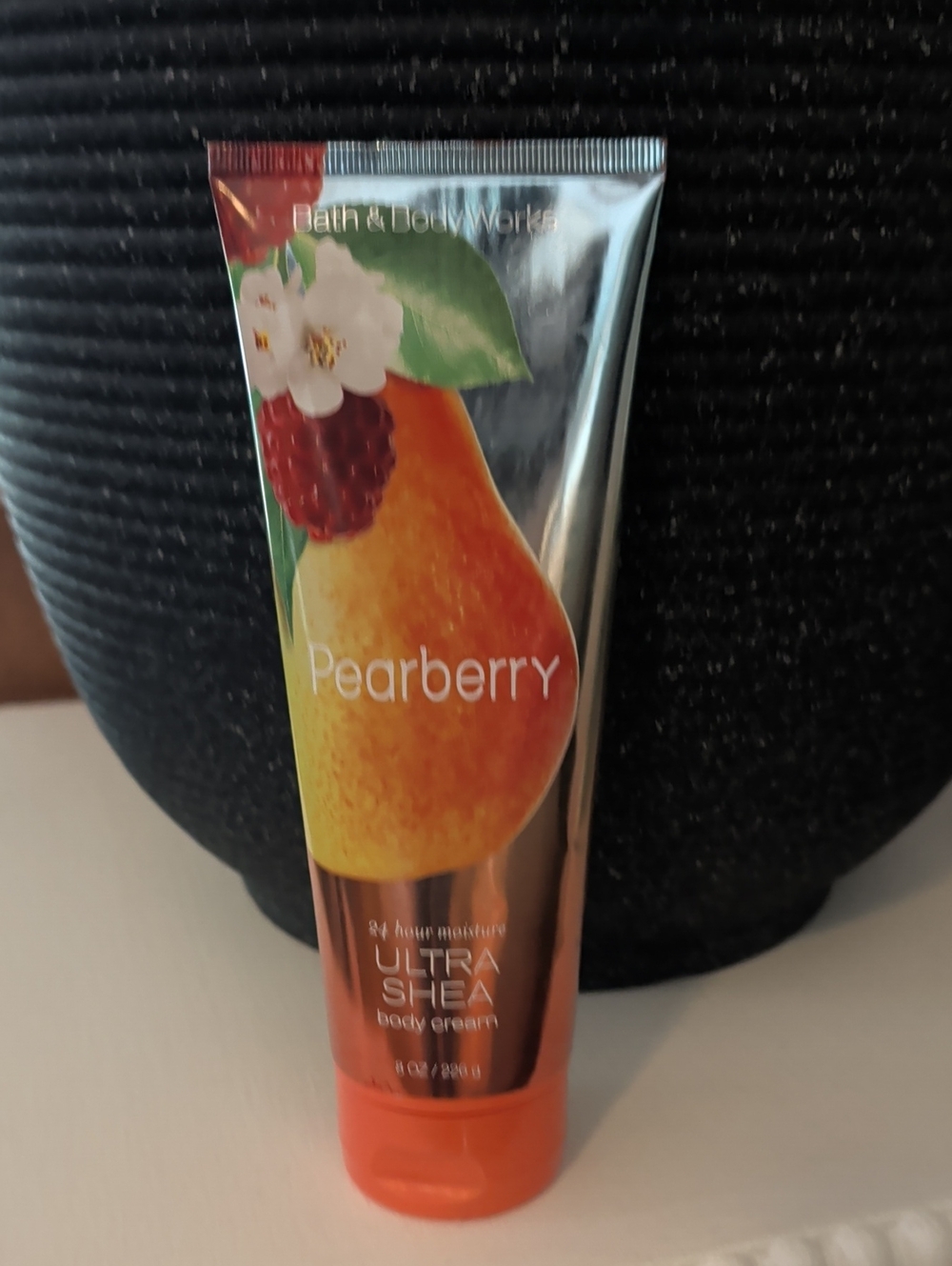 Bath & Body Works Pearberry Ultra Shea Body Cream - Orange & Silver